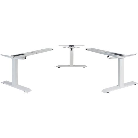 3in1 Gestell HHG-758, variables Tischgestell, elektrisch höhenverstellbar Memory 47kg weiß (1/5)