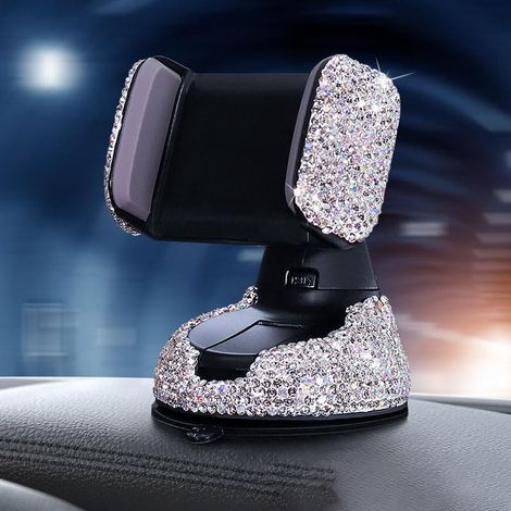 Supporto per telefono da cruscotto auto, accessorio auto, supporto universale per telefono per parabrezza e griglia di aerazione (1/5)