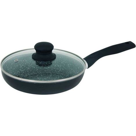 Plaque En Marbre - Revêtement Antiadhésif Corflon - Compatible Toutes Cuisinières Dont Induction - Diamètre 28 Cm - 1 Pièce (1/4)