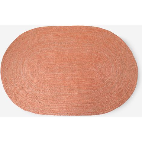 ALFOMBRA OVALADA YUTE CORAL 120X180CM