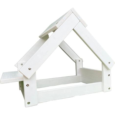 Skraut Home - Nicchia interna per cani colore bianco - Letto in legno naturale FSC per cani e gatti piccoli e medi - Casa per animali - 2 supporti per ciotola. 76x44x55cm (1/3)
