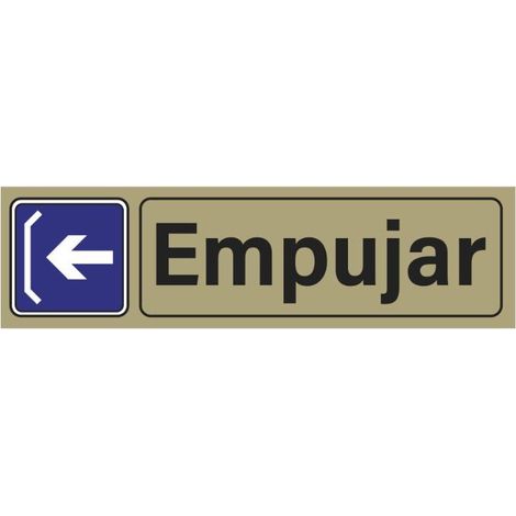 FPLUS placa adh.empujar horizontal pvc 53x165mm 4731 bl finstock