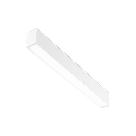 Plafonnier Led Modulaire 20W 60Cm Blanc Mat - Système Éclairage Cct Dimmable Avec Diffuseur Prismatique Ugr22 Classe I - Luminaire De Perenz (1/4)