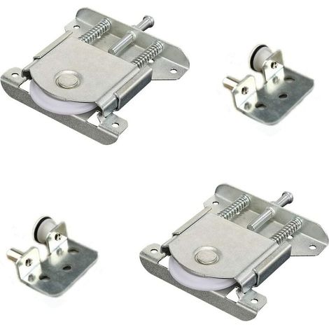 2 Piece Set of Sliding Door Rollers for Wardrobe Roller Guides Ball Bearings Nylon Sliding Parts Wardrobe Door Roller Set for Closet Cupboard Cabinet (1/5)
