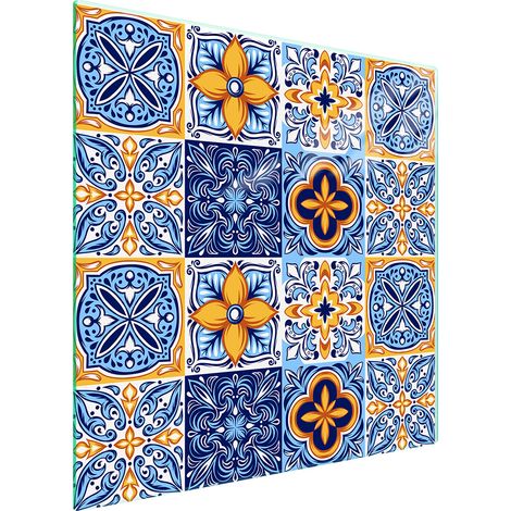 PLAQUE DE PROTECTION EN VERRE POUR POÊLE 50x52 MOSAÏQUE (1/5)