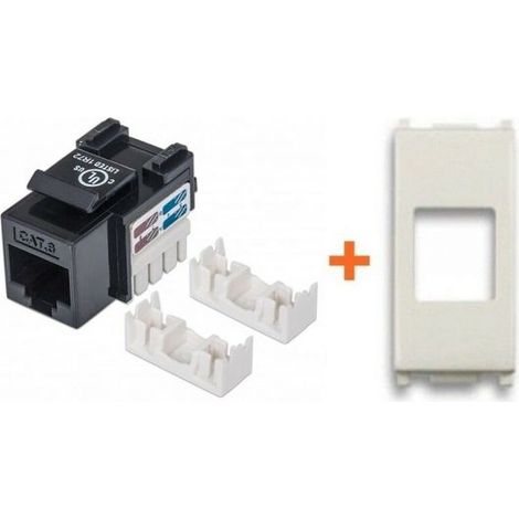 Intellinet presa rete lan cat.6 utp RJ45 schermata compatibile Vimar Arkè bianca