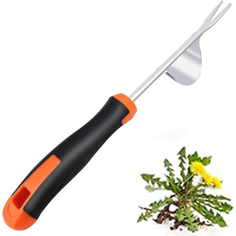 Outil de désherbage à poignée en caoutchouc – Outil de jardinage pour enlever les mauvaises herbes et les racines (1/5)