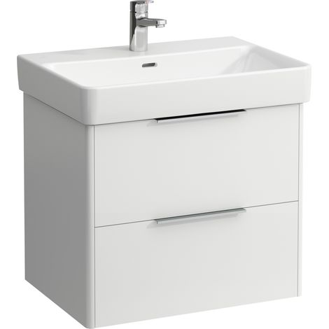 Laufen Base - Meuble-lavabo, 52x62x44 cm, 2 tiroirs, blanc mat H4022921102601 (1/5)