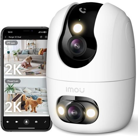 Caméra Surveillance WiFi Intérieur Double Objectif 3K(3MP+3MP) (1/5)