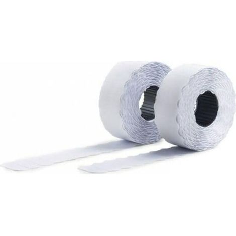 GDHZS-Boite de 10 rouleaux de 1200 étiquettes autocollantes pour étiqueteuse 2 lignes (total de 12000 étiquettes). Format 26 x 16 mm. Adhésif permanent. (1/4)
