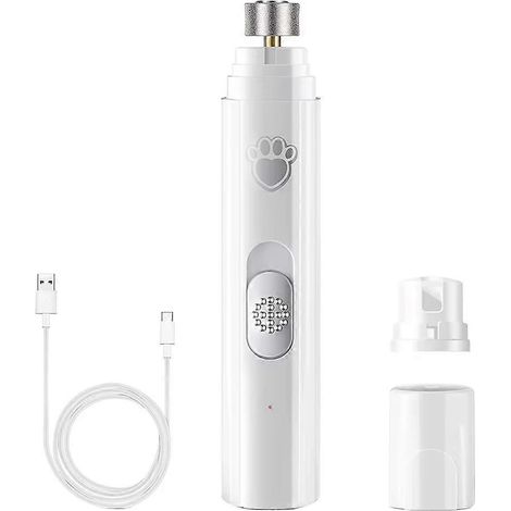 Électrique chien Nail Grinder avec Polisher roue lumière LED animal Nail Clipper USB rechargeable 2-vitesse animal Nail (1/5)