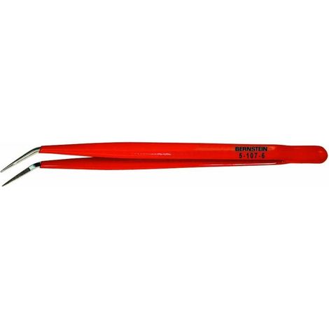 BERNSTEIN Tools for Electronics 5-107-6 Pince brucelle isolée pointue, courbée 150 mm