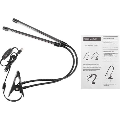 20W Vollspektrum-LED-Klemmleuchte mit USB-Stecker für Zimmerpflanzen und Gewächshäuser
