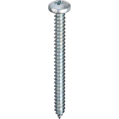 Self-Tapping Screws Pozi Pan Head AB DIN 7981C BZP - 12 x 1 - Box of 100