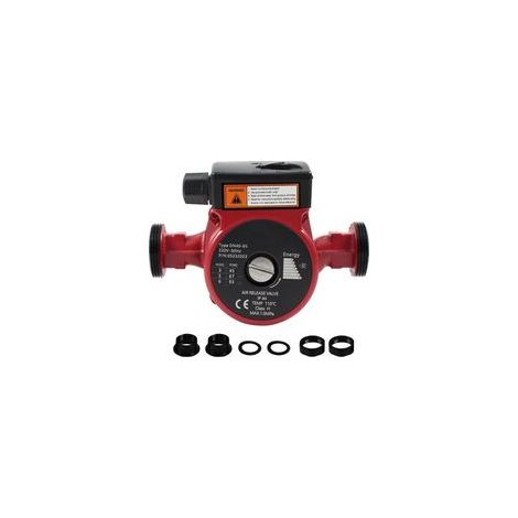 Pompe de circulation pour chauffage central – 25/60-180 – Corps en fonte grise, raccordement 1/2″, hauteur de refoulement jusqu’à 6 m