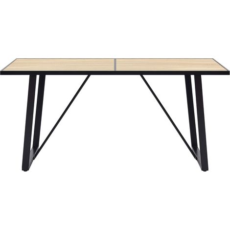 Maison Exclusive - Esstisch Eichenfarbe 160×80×75 cm MDF (1/5)