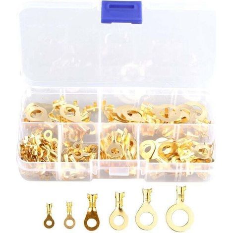 Connecteur de câblage toroïdal en cuivre étamé – 150 pièces, forme O, pour fils électriques, diamètre intérieur 4 mm