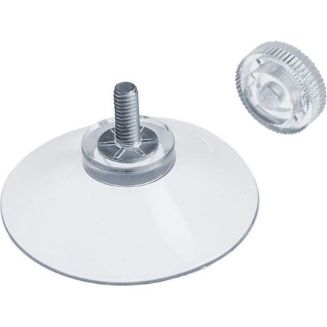 10 x suction cups Ø 40 mm with M4x10mm thread and knurled nuts, transparent (1/5)