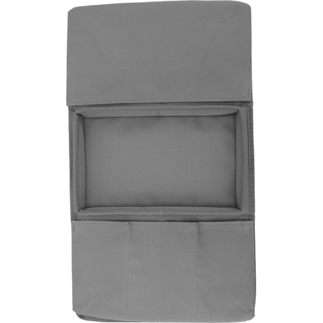 Sofa mit Stauraum, klappbarem Getränkehalter, Halterung für Handy und Tablet sowie grauer Seitentasche (1/5)