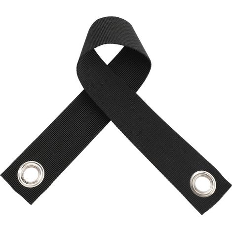 Baumstützgurt – Schwarzes Nylon, 43 x 3,8 cm – Reibungsschutz und einfache Befestigung
