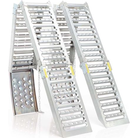 Paire de Rampes de chargement moto pliable 500 kg 200 cm de long (1/5)