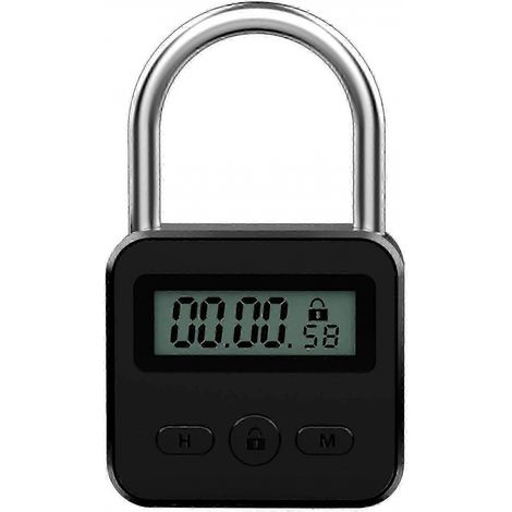 Cadenas électronique avec minuterie, écran LCD, construction métallique, chargement USB, autonomie de 99 heures, pour une installation domestique et un usage quotidien.-AquaForge (1/5)