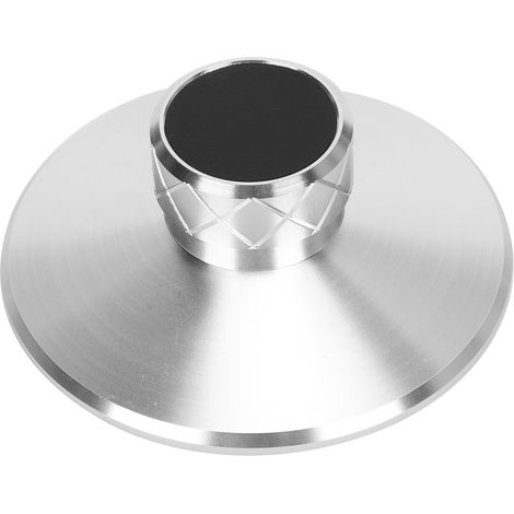 Poids de stabilisation pour disques vinyle LP113, en alliage d'aluminium argenté, compatible tourne-disques et platines vinyle. (1/5)