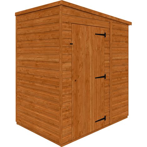 4x6 Flex Pent Windowless 12mm Flex - L123.8 x W175 x H203 cm - Solid Wood/Softwood/Pine - Burnt Orange