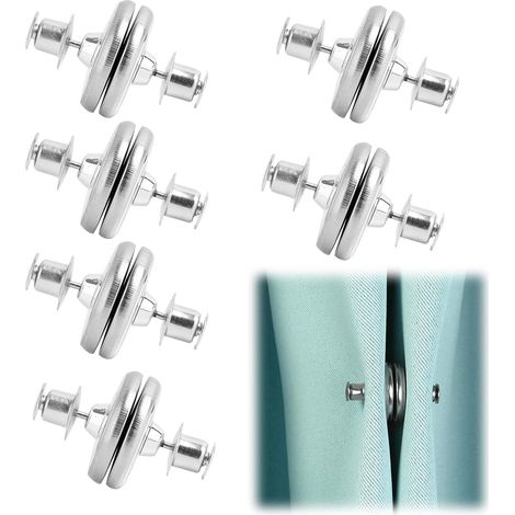 6 Pièces Aimant, 20mm, Alliage, Installation sans Outil, Rideau, Douche, Maison, Hôtel