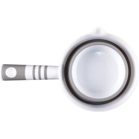 Pelle à eau pliable, louche à eau pliable, cuillère de bain pliable, louche, pour cuisine, bain, douche, shampoing, accessoires de jardin, gris (1/5)