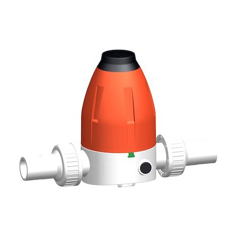 Valve de maintien de pression GF 586 PVDF/FKM 0,5-9 bar d 20 Vis avec buse SDR21 sans manuel.