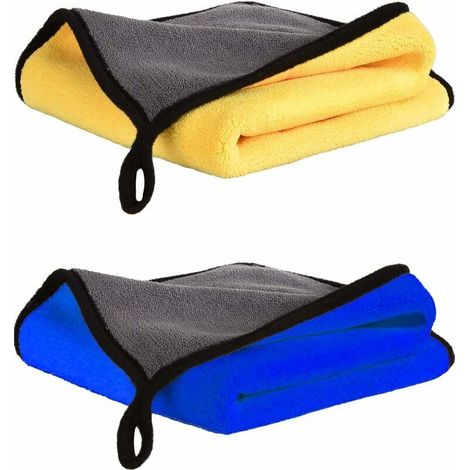 Chiffons Microfibres Sechage Voiture (40x30cm), Chiffon de Nettoyage Polissage Séchage Non Pelucheux (1/5)