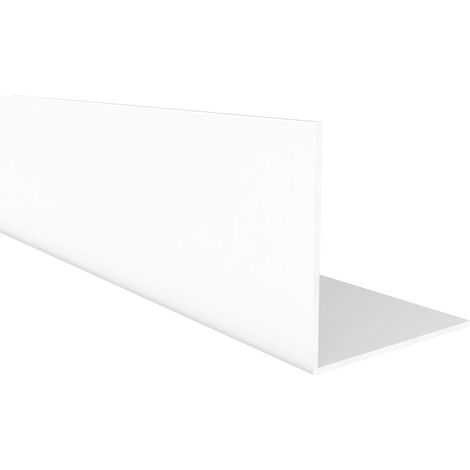 Perfil Angular Fabricado en Aluminio Acabado en Blanco Medidas 50501000 mm Longitud del Perfil 1 Metro Espesor 2 mm 1 Unidad