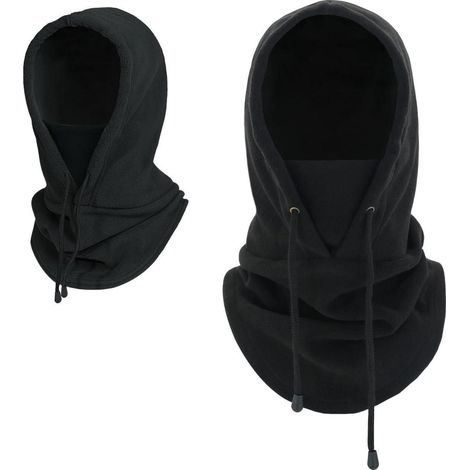 Masque facial polaire chaud unisexe pour moto, ski, randonnée, noir (1/5)