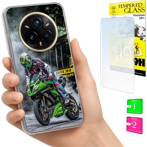Funda para Realme 14 Pro+ 5G / 14 Pro Plus 5G con cubierta trasera y cristal 9H. (1/5)