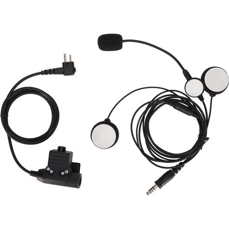 Casque intercom moto bilatéral + PTT U94 7,1 mm pour Motorola GP88 GP300 GP3688 DEP450 (1/5)