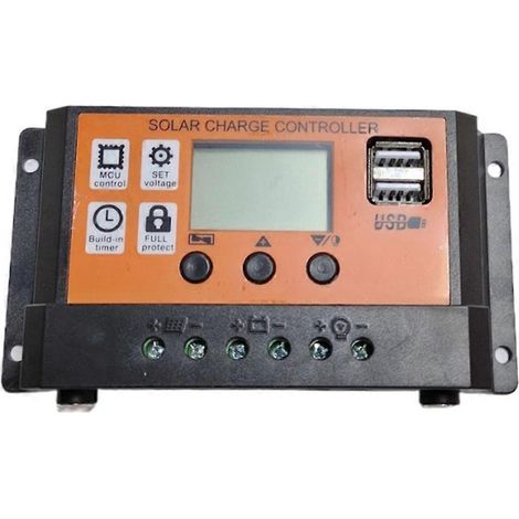 Solarladeregler mit 12V/11,1V 30A DC-Eingang, LCD-Bildschirm, Photovoltaik-Laderegler, USB-Laderegler (1/5)