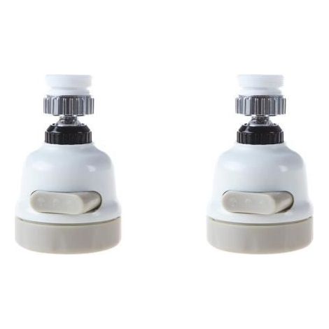 Aérateur de robinet - Lot de 2 - Économiseur d'eau - 360° Rotation - 3 modes de pulvérisation (1/4)