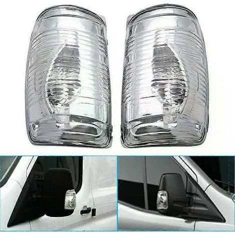 Cache transparent pour clignotant de rétroviseur extérieur latéral de voiture Ford Transit MK8 2014-2015JXLGV (1/5)
