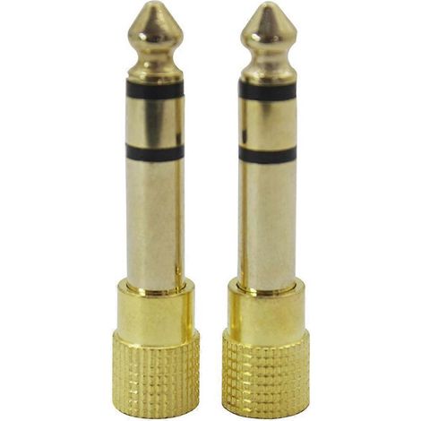 Deux adaptateurs pour casque avec prises audio stéréo (3,5 mm vers 6,5 mm). (1/5)