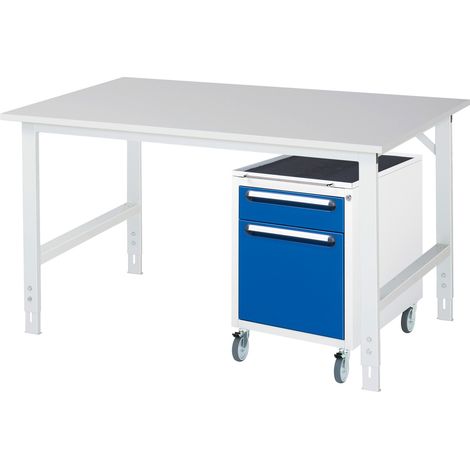 Rau Arbeitstisch Tom höhenverstellbar KM08, B1500xT1000xH760-1080mm, M-Platte-22mm