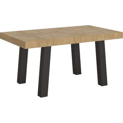 Tavolo allungabile 90x160/264 cm Bridge Quercia Natura telaio Antracite (1/5)