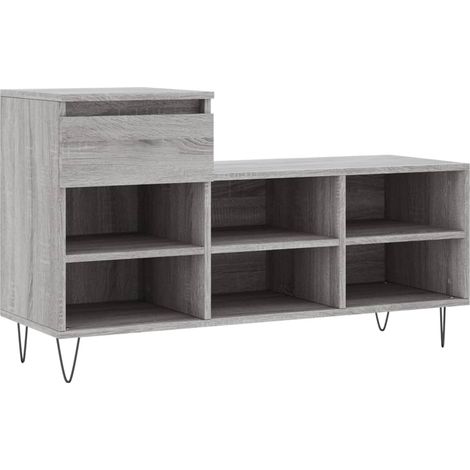 Maison Exclusive - Scarpiera Grigio Sonoma 102x36x60 cm in Legno Multistrato