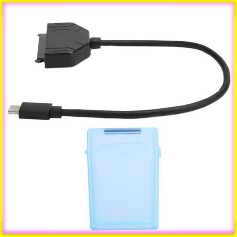keenso Adaptateur SATA de type C Adaptateur SATA Type C Câble de Disque Dur SSD HDD 2,5 po USB 3.0 10G + informatique boite Bleu (1/5)