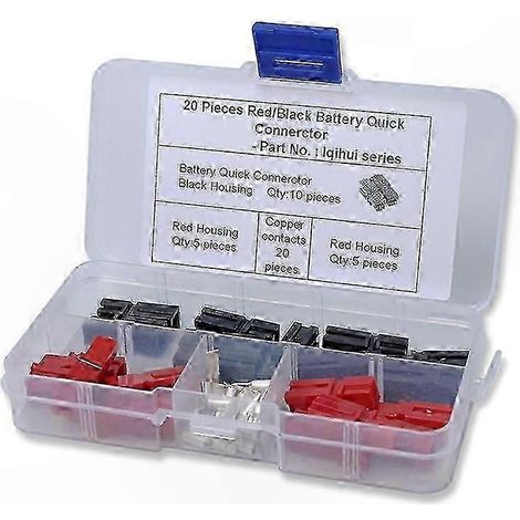 10 Pairs 30A Powerpole Connectors for Car Battery Electrical Plug Compatible with Golf Trolley (1/5)