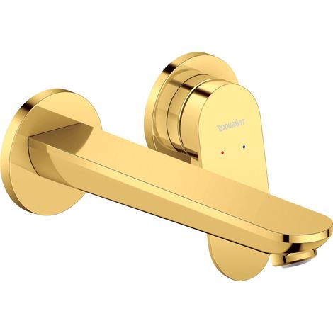 Mitigeur lavabo encastré DURAVIT Wave doré poli (1/5)
