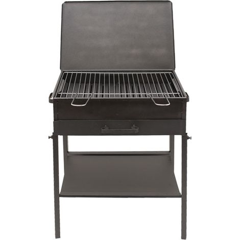 Barbecue Edera a carbone fornacella per camping giardino 40x70 con coperchio (1/3)