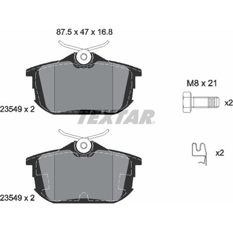 Kit de plaquettes de frein, frein à disque Textar 2354901 HAIMA (FAW) 30620770