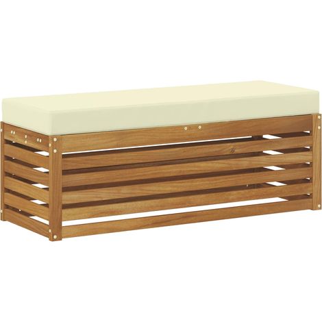 Outdoor Stool Bench Solid Acacia Wood Natural vidaXL