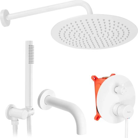 CONJUNTO de DUCHA Y BAÑERA EPORTADO OCULTO REA LUNGO WHITE + BOX (1/5)